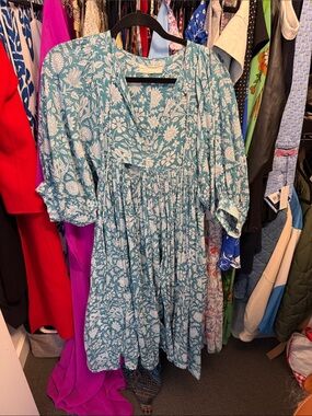 Daughters of India Kyra midi dress - ripped see listing XS